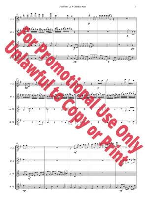 For Unto Us a Child Is Born  - Handel/Jolly - Flute Quartet