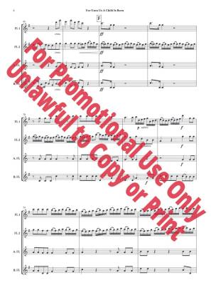 For Unto Us a Child Is Born  - Handel/Jolly - Flute Quartet