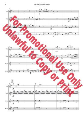 For Unto Us a Child Is Born  - Handel/Jolly - Flute Quartet