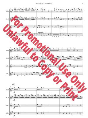 For Unto Us a Child Is Born  - Handel/Jolly - Flute Quartet