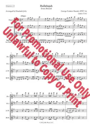 Hallelujah from \'\'Messiah,\'\' HWV 56 - Handel/Jolly - Flute Quartet