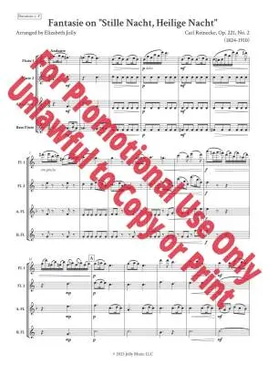 Fantasie on \'\'Stille Nacht, Heilige Nacht\'\', Op. 221, No. 2 - Reinecke/Jolly - Flute Quartet