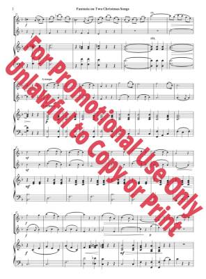 Fantasia on Two Christmas Songs, Op. 83 - Wohlfahrt/Jolly - Flute Duet/Piano