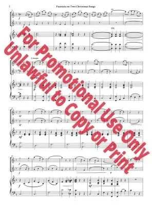 Fantasia on Two Christmas Songs, Op. 83 - Wohlfahrt/Jolly - Flute Duet/Piano