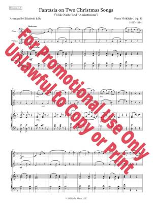 Fantasia on Two Christmas Songs, Op. 83 - Wohlfahrt/Jolly - Flute Duet/Piano