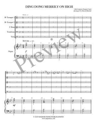 Ding Dong Merrily on High - Marlatt - Brass Quintet/Organ