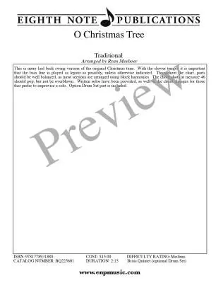 O Christmas Tree - Meeboer - Brass Quintet/Opt. Percussion