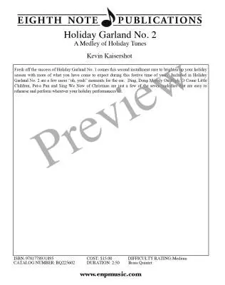 Holiday Garland, No. 2 - Kaisershot - Brass Quintet