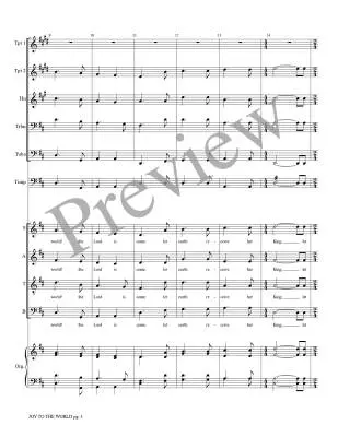 Joy to the World - Treybig - Brass Quintet/Organ/Opt. Choir