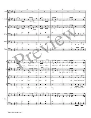 Joy to the World - Treybig - Brass Quintet/Organ/Opt. Choir