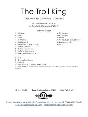 Troll King - Standridge - Concert Band - Gr. 1.5