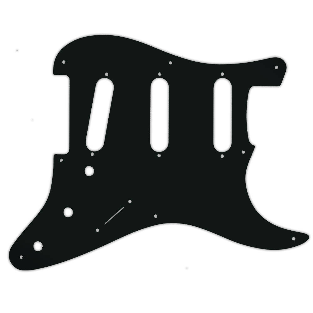 Custom Pickguard for Fender Pre-CBS 8 Hole Stratocaster - Black Acrylic