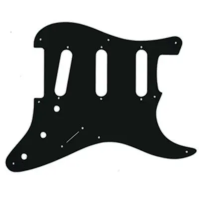 WD Music - Custom Pickguard for Fender Pre-CBS 8 Hole Stratocaster - Black Acrylic