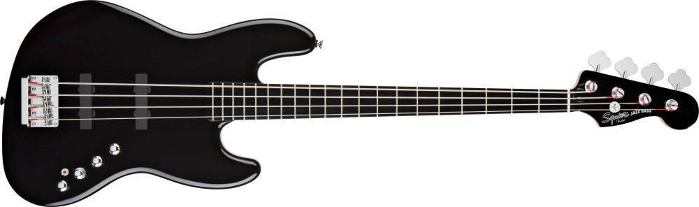 ベース Squier Deluxe Jazz Bass Active fender Squier Deluxe 4-String Jazz Bass IV Active - Black | Long