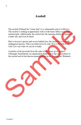 Axolotl - Burrows - Choral Octavo - 2-Pt Accompanied