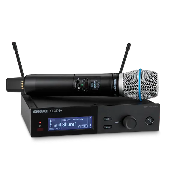 SLXD24+/B87 Digital Wireless Handheld System with Beta 87A Supercardioid Condenser Microphone Capsule