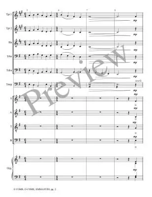 O Come, O Come, Emmanuel - Treybig - Brass Quinetet/Organ/Opt. Choir