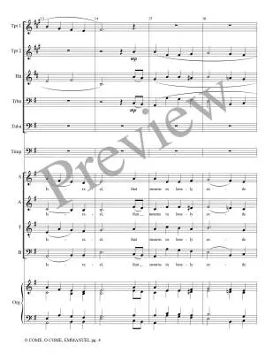 O Come, O Come, Emmanuel - Treybig - Brass Quinetet/Organ/Opt. Choir