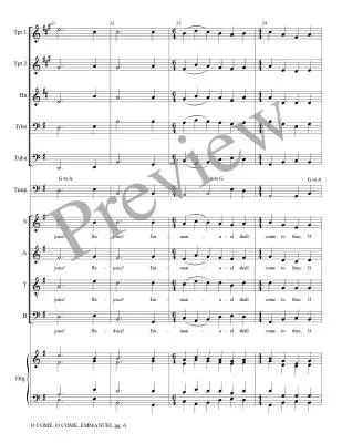 O Come, O Come, Emmanuel - Treybig - Brass Quinetet/Organ/Opt. Choir