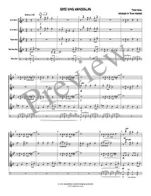 Good King Wenceslas - Meeboer - Saxophone Quartet (AATB)/Opt. Percussion