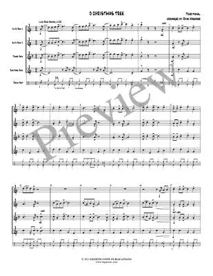 O Christmas Tree - Meeboer - Saxophone Quartet/Opt. Percussion