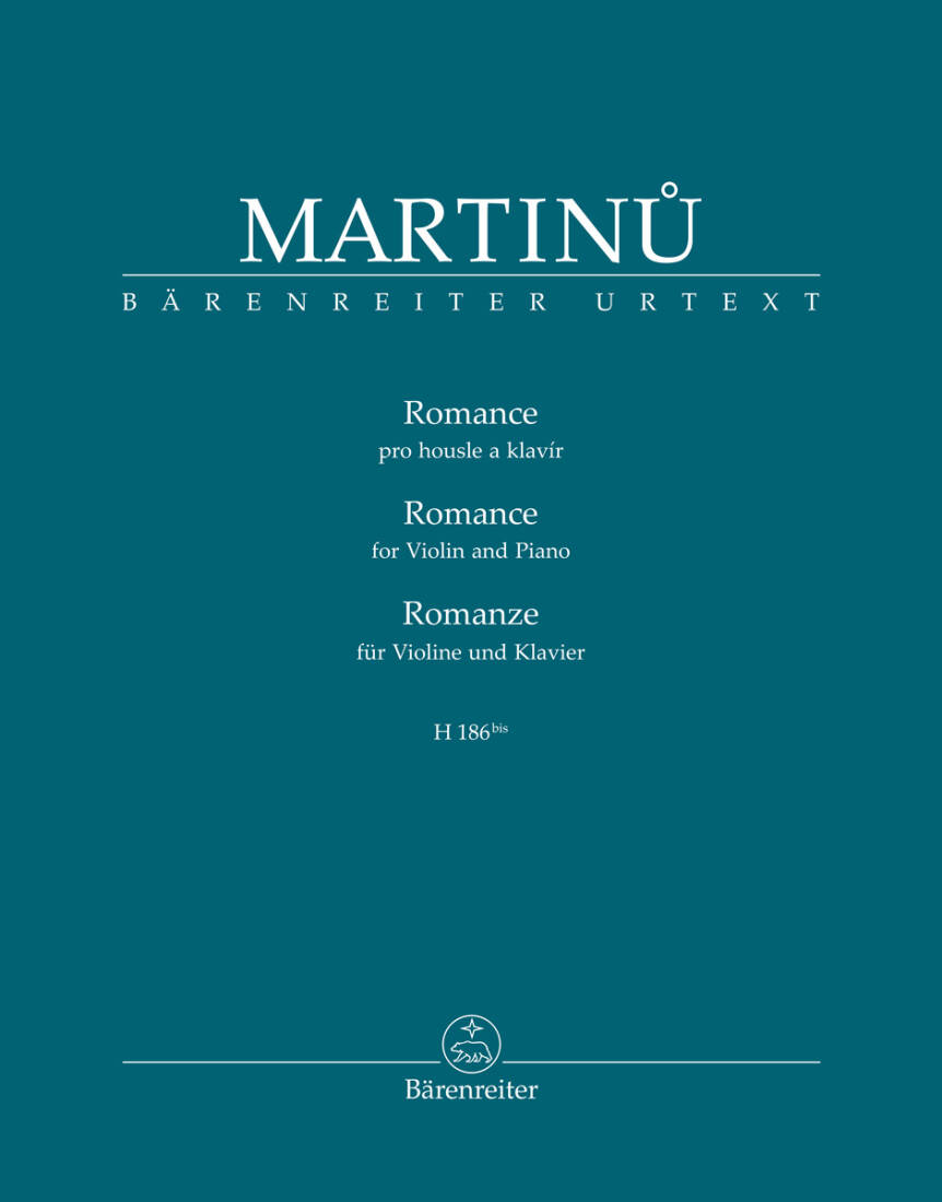 Romance - Martinu/Kratka - Violin/Piano - Sheet