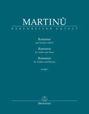 Baerenreiter Verlag - Romance - Martinu/Kratka - Violin/Piano - Sheet