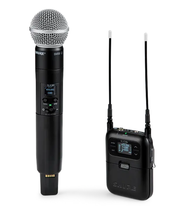 SLXD25+ Portable Digital Wireless Handheld system with SM58 Vocal Microphone Capsule