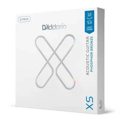 DAddario - XS Acoustic Phosphor Bronze 12-53 - Regular Light (2 Pack)