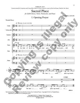 Sacred Place - Berko - Choral Octavo - SATB Accompanied