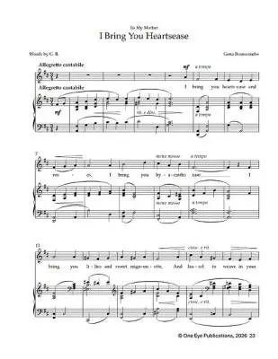 Songs of Gena�Branscombe�� Voix basse et piano�� Livre