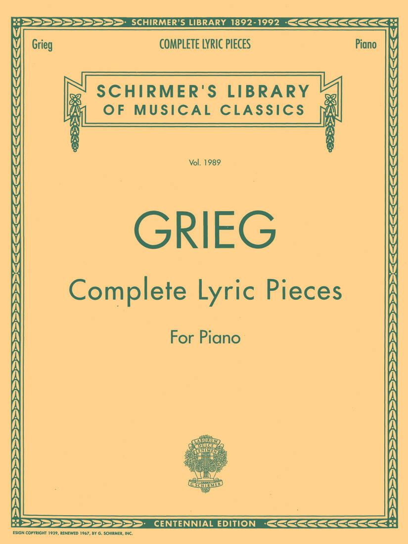 Complete Lyric Pieces - Grieg - Piano - Book