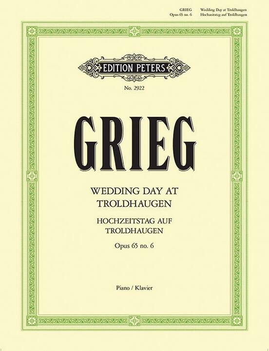 Wedding Day at Troldhaugen Op. 65 No. 6 - Grieg - Piano - Sheet