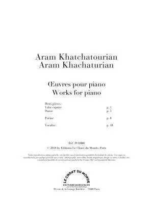 �uvres pour musique pianistique ��Khachaturian ��Piano ��Livre