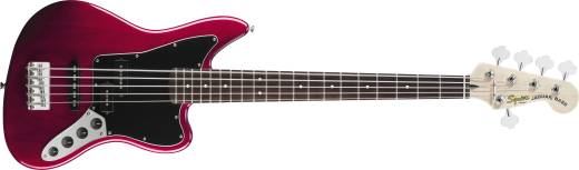 Squier Vintage Modified Jaguar Bass V Special - Crimson Red Transparent |  Long & McQuade