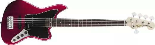 Vintage Modified Jaguar Bass V Special - Crimson Red Transparent