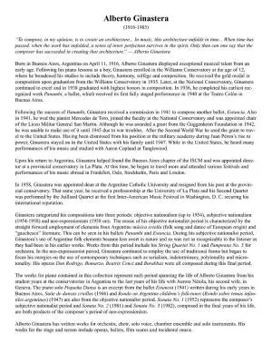 The Piano Collection - Ginastera - Piano - Book