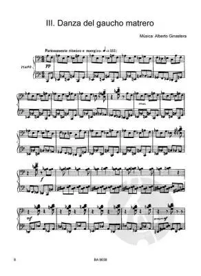 Tres Danzas Argentinas - Ginastera - Piano - Book