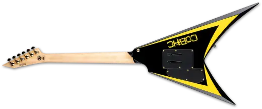 20th Anniversary Alexi Arrowhead SE Electric Guitar with Hardshell Case - Black with Yellow Pinstripe