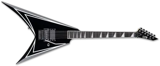 ESP Guitars - 20th Anniversary Alexi Sawtooth SE Electric Guitar with Hardshell Case - Black with White Pinstripe