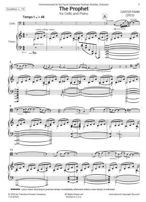 The Prophet - Pann - Cello/Piano - Sheet