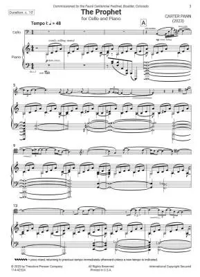 The Prophet - Pann - Cello/Piano - Sheet