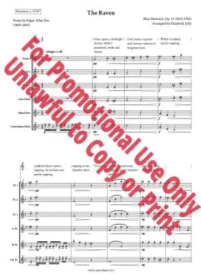 The Raven, Op. 15 - Heinrich/Jolly - Flute Choir