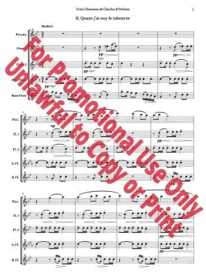 Trois Chansons de Charles d\'Orleans - Debussy/Jolly - Flute Choir