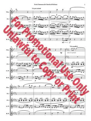 Trois Chansons de Charles d\'Orleans - Debussy/Jolly - Flute Choir