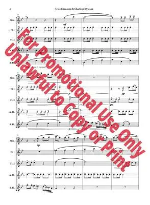 Trois Chansons de Charles d\'Orleans - Debussy/Jolly - Flute Choir