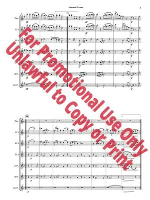 Summer Dreams, Op. 47 - Beach/Jolly - Flute Ensemble