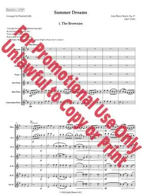 Summer Dreams, Op. 47 - Beach/Jolly - Flute Ensemble
