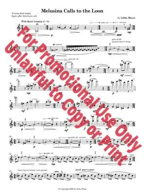 Melusina Calls to the Loon - Meyer - Violin - Sheet/Audio Online
