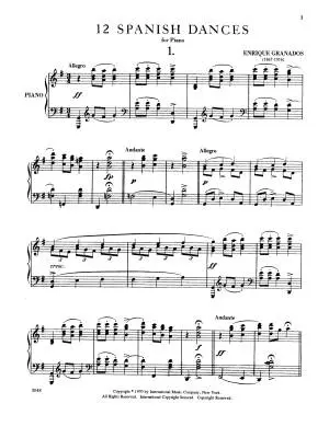 Douze danses espagnoles (int�grale) ��Granados ��Piano ��Livre